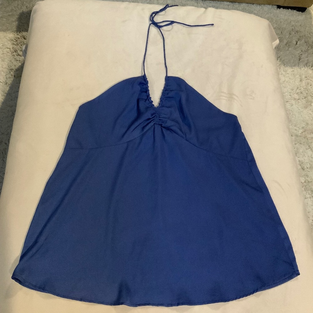Banana Republic Blue M Cami Top Officecore Scandi Coastal Cottagecore Festival